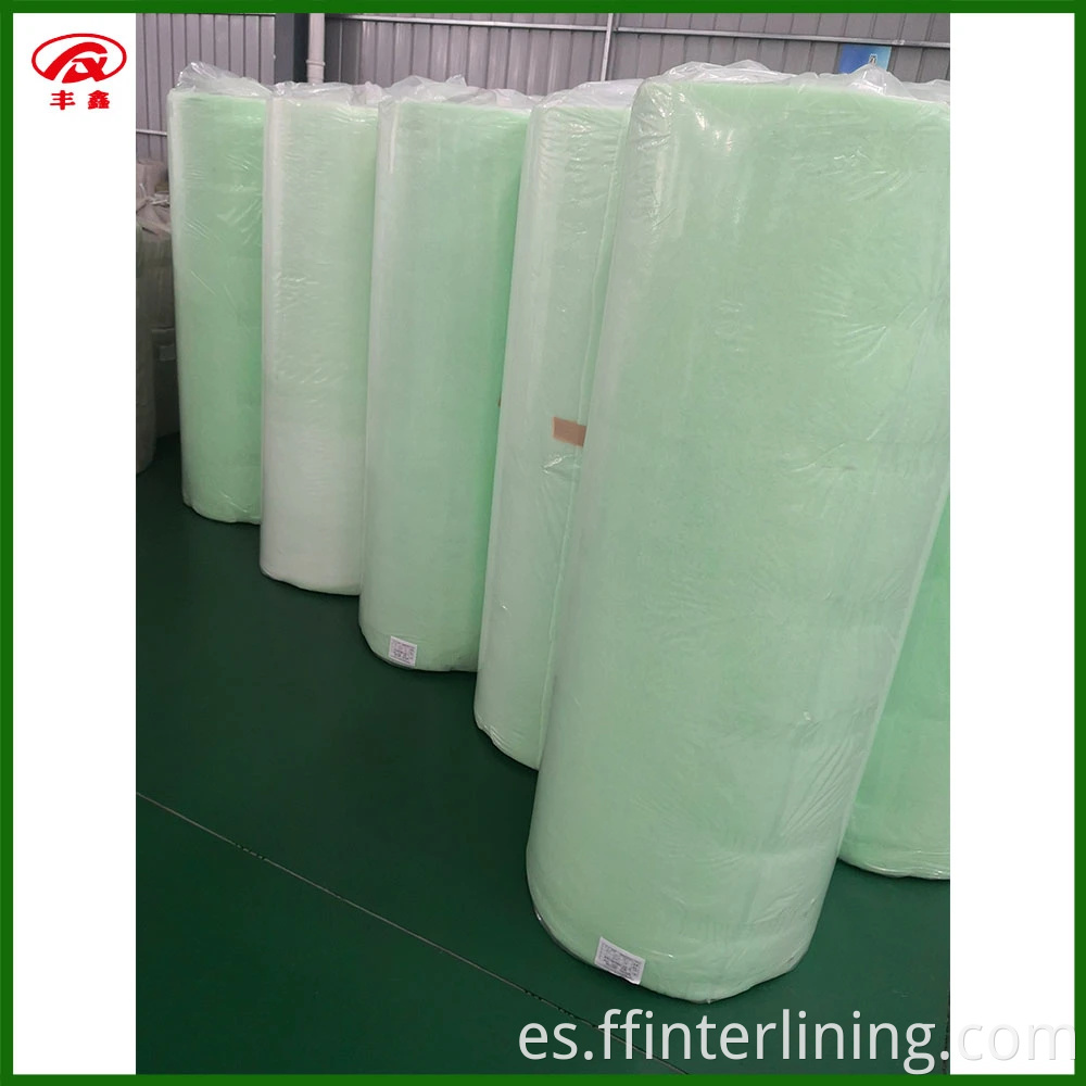 Material reciclable de PET Interlining Non-tejido Tabel Poliéster Poliéster Poliéster Nonwoven Wadding